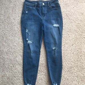 Maurices distressed skinny jeans.